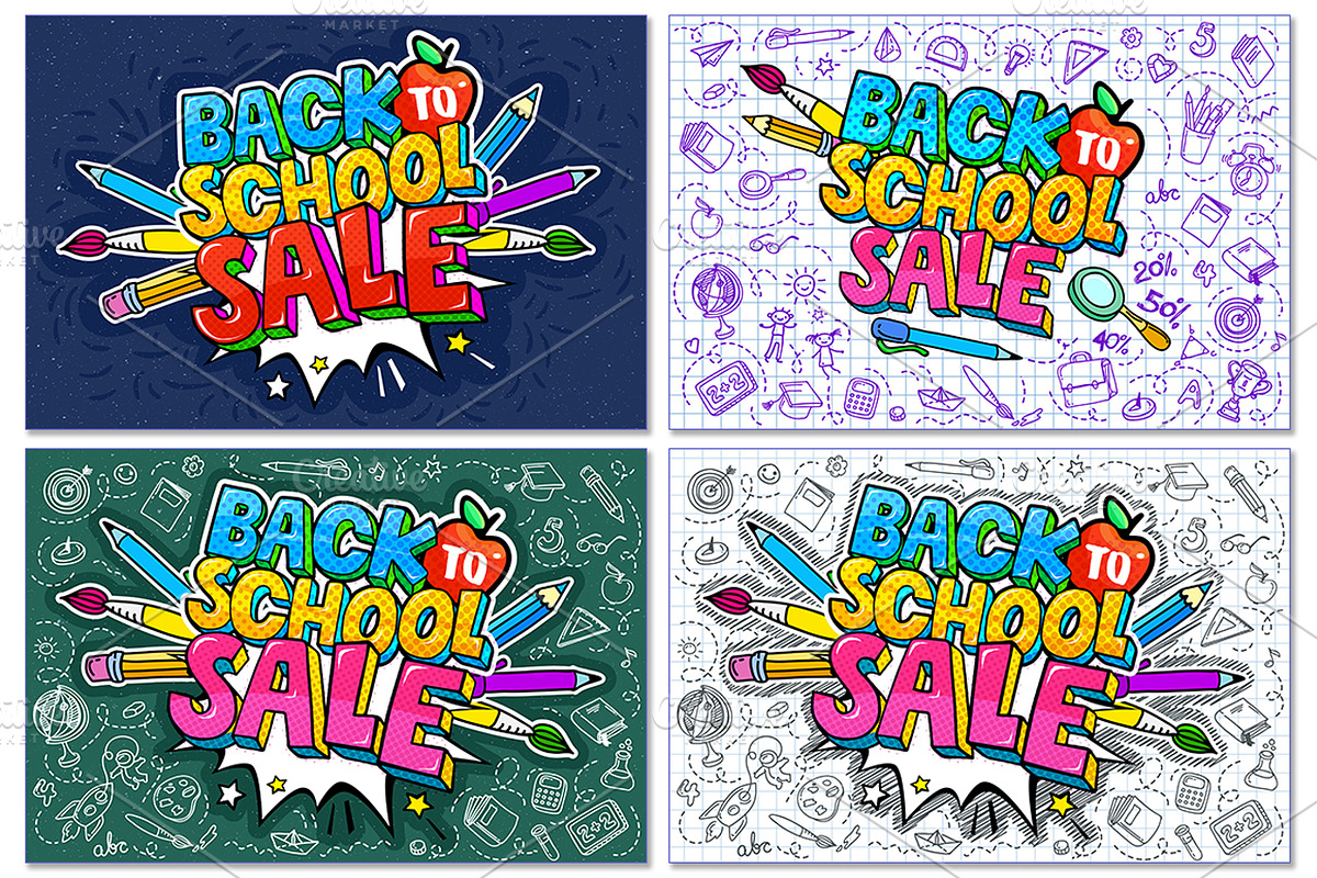Back To School Sale Bundle, a Decorative Illustration by VectorStory (Photo 2 of 2)