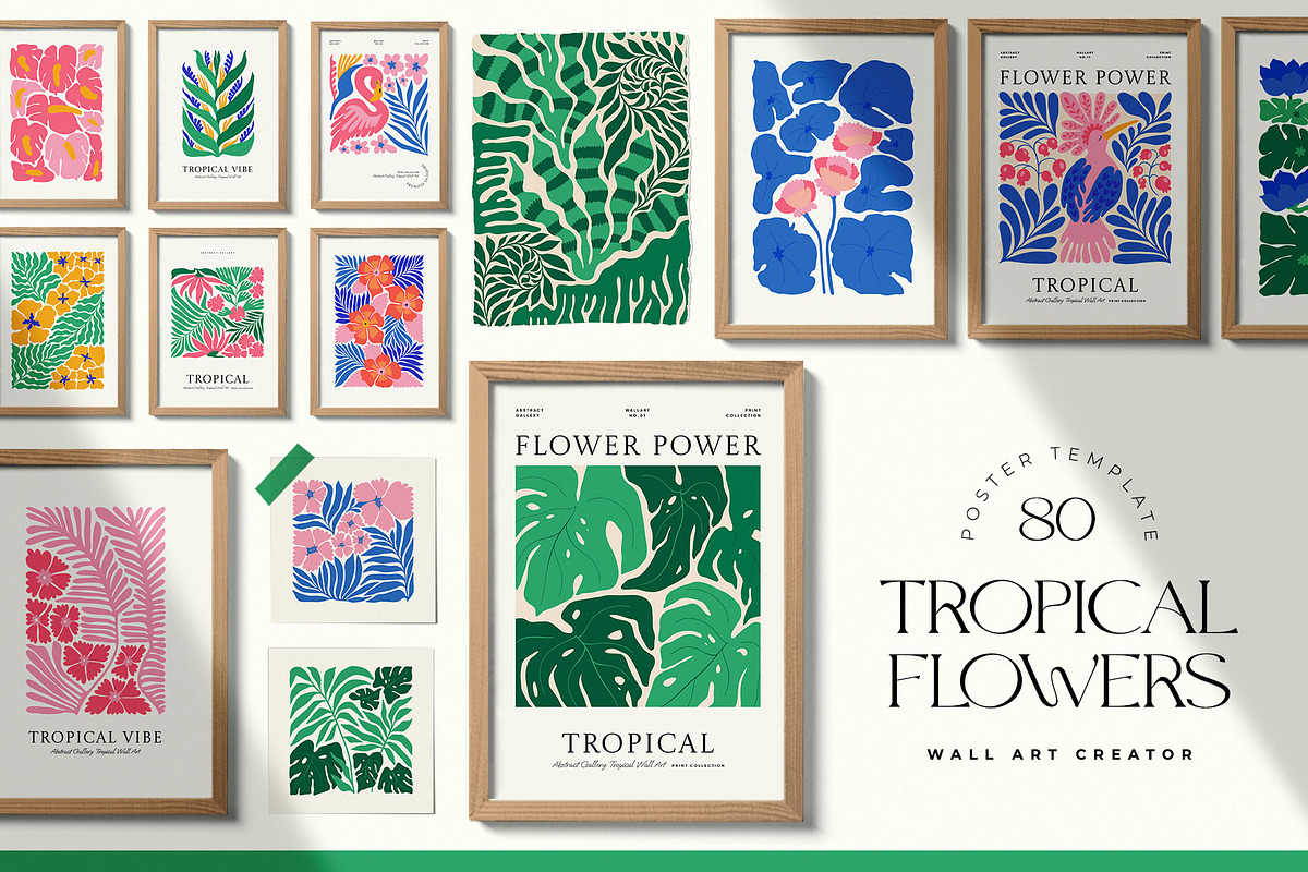 Tropical Flowers | Wall Art Creator, an Object Graphic by Leleka.Store (Photo 1 of 15)