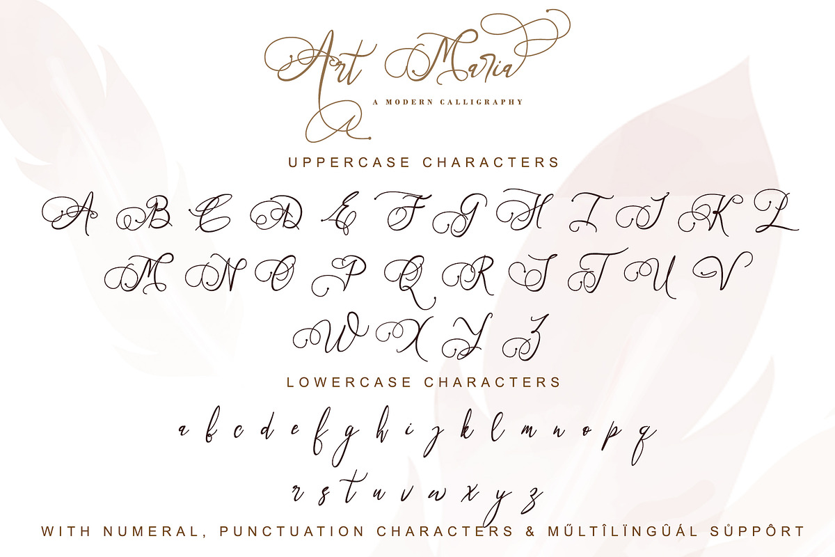 Art Maria, a Script Font by Letterara (Photo 7 of 12)