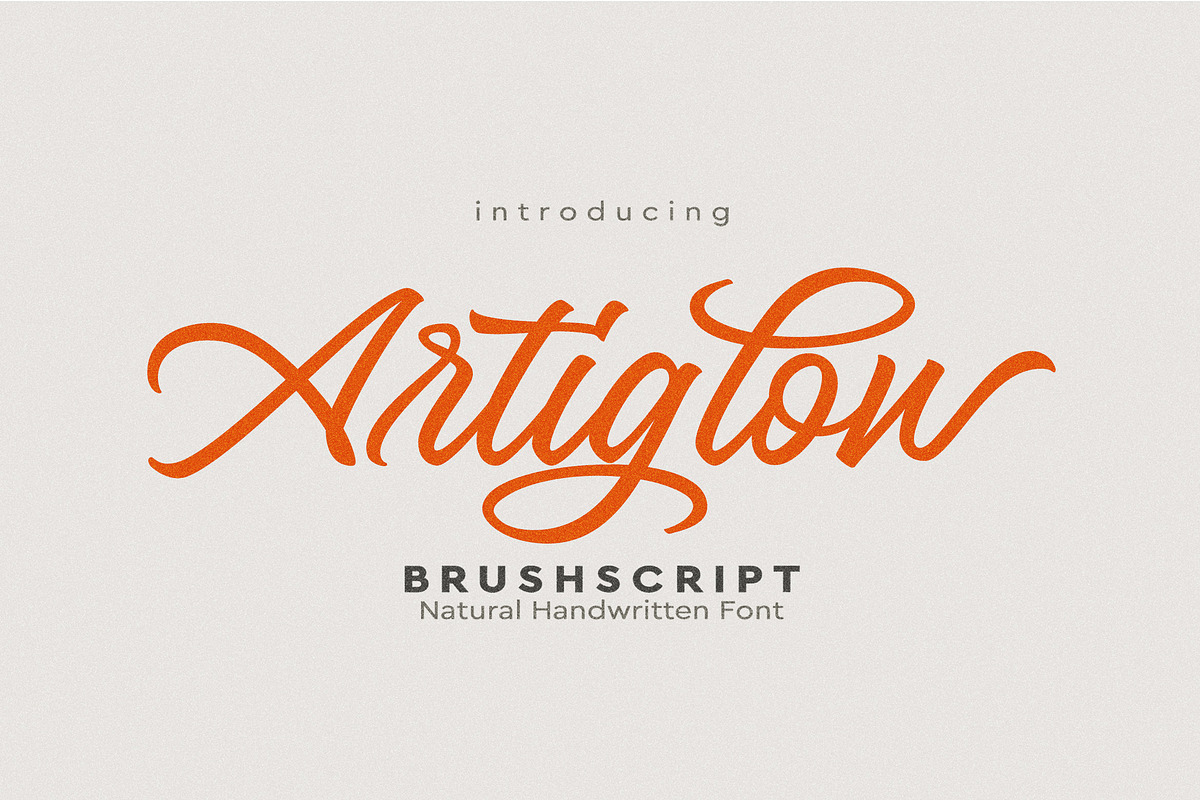 Artiglow Script, a Script Font by joelmaker (Photo 1 of 13)