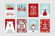 Christmas cards set with lettering, a Decorative Illustration by dv_illustration (Thumbnail 3 of 4)