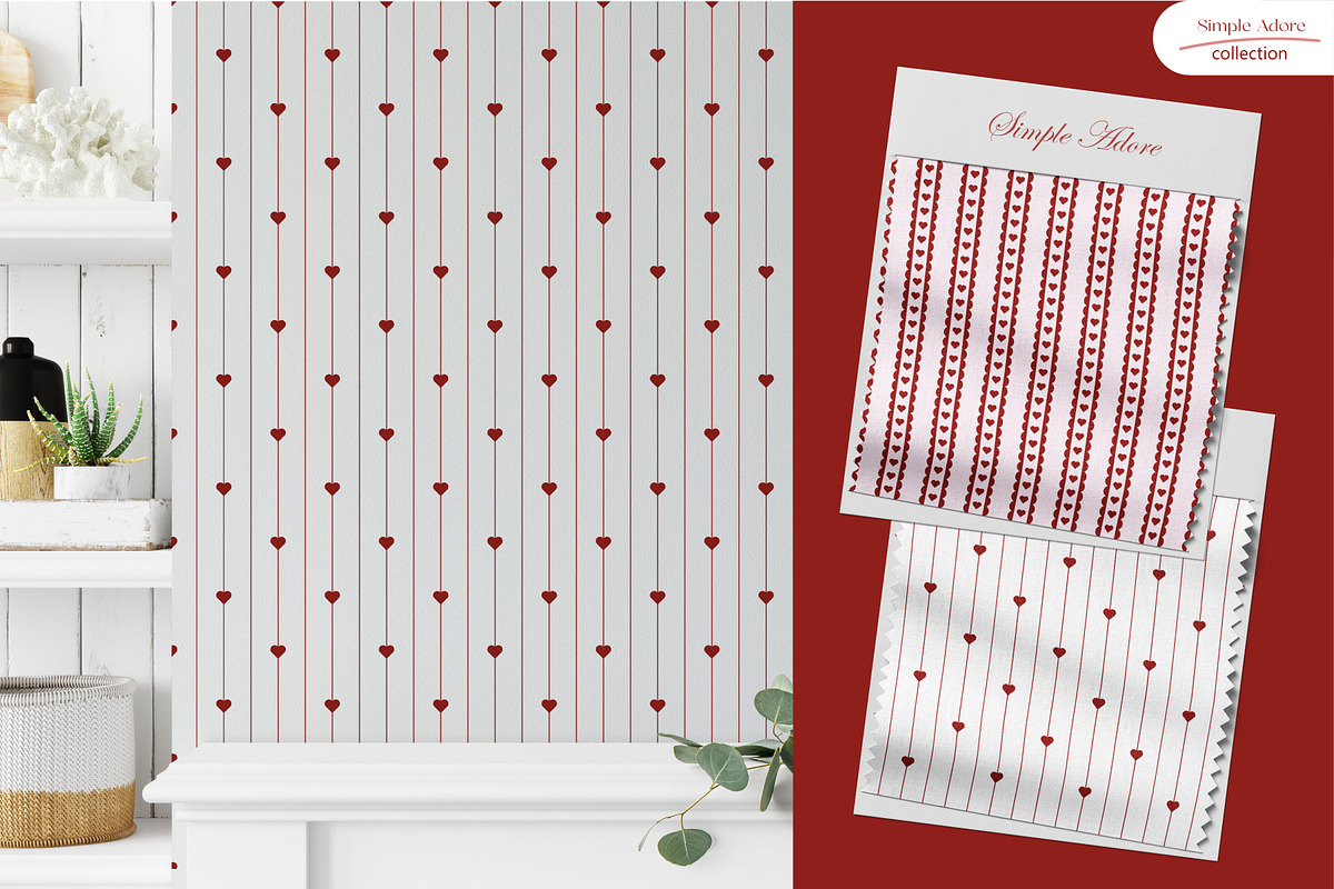 Simple Adore - Seamless Patterns, a Pattern Graphic by InaCorart (Photo 4 of 9)