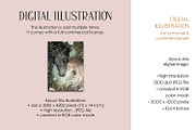 Nymph & Black Horse Illustration, an Animal Illustration by The Dutch Lady Designs (Thumbnail 3 of 4)
