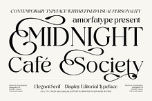 Midnight Cafe Society Elegant Serif