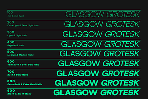 UT Glasgow Grotesk Family Font