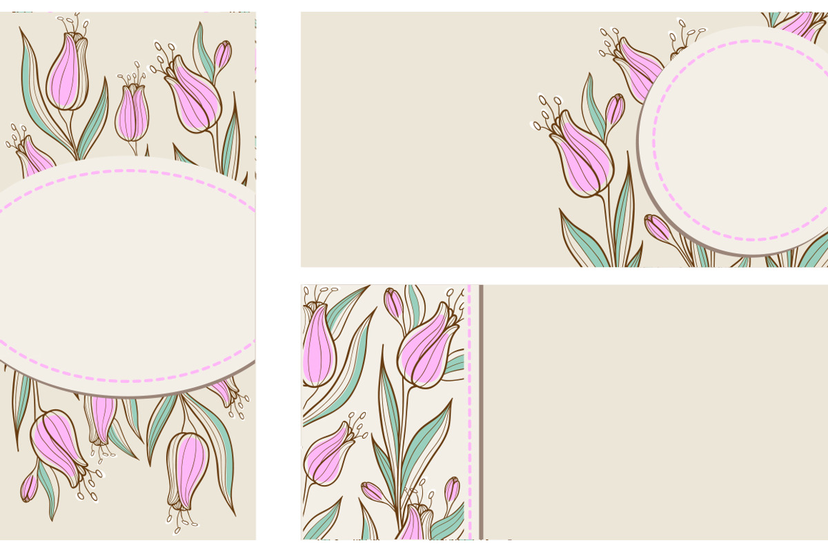 Floral Backgrounds with Tulips, a Decorative Illustration by Artspace (Photo 2 of 4)