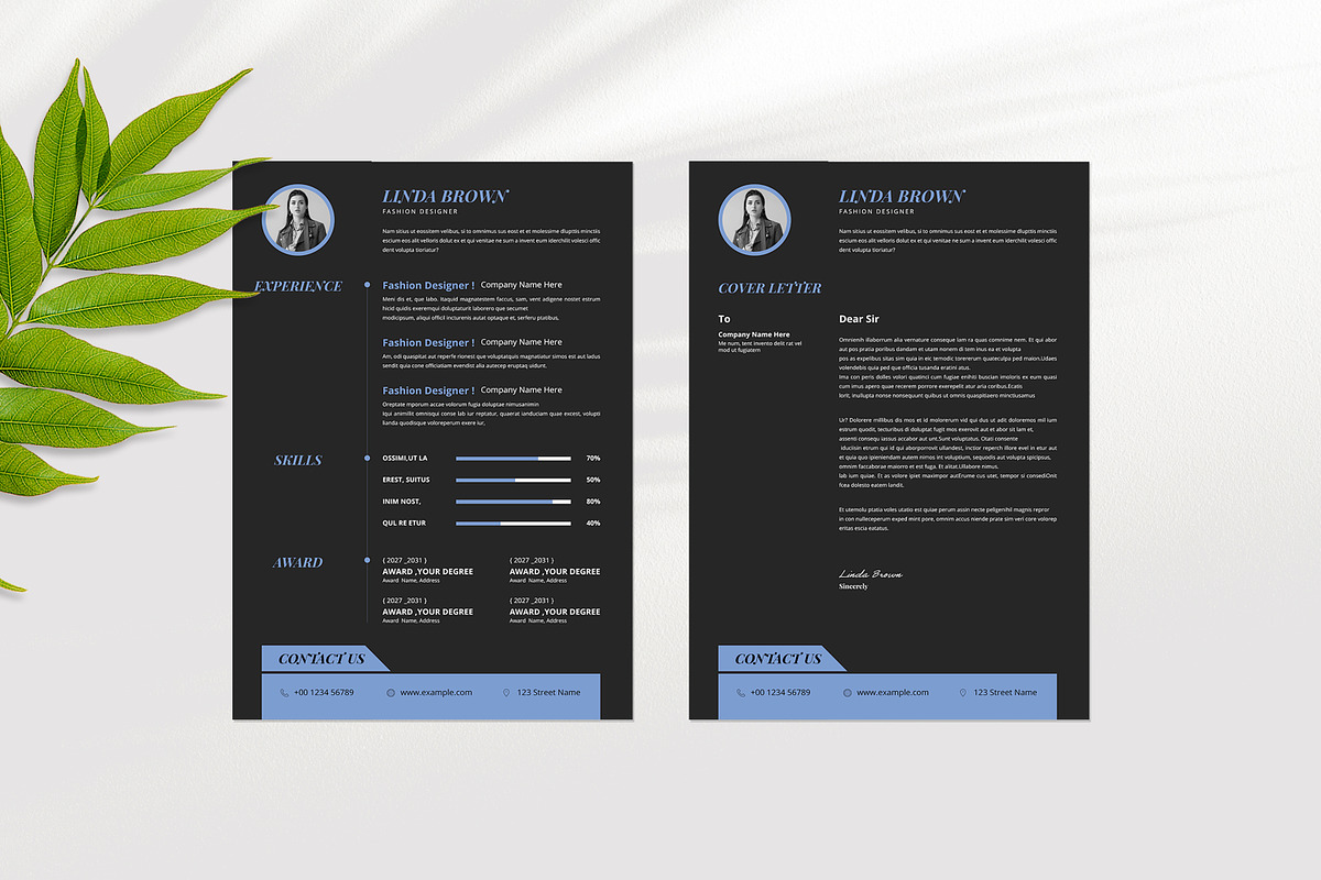 Creative Resume  CV  Template Canva, a Resume Template by evgenystudio (Photo 2 of 6)