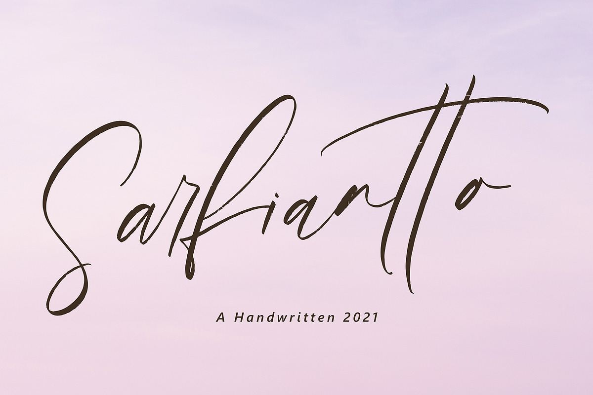 Sarfianto, a Script Font by pineungtype (Photo 1 of 10)