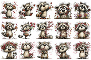 Whimsical Spring Raccoon Clipart, an Illustration by OK Design (Thumbnail 3 of 6)