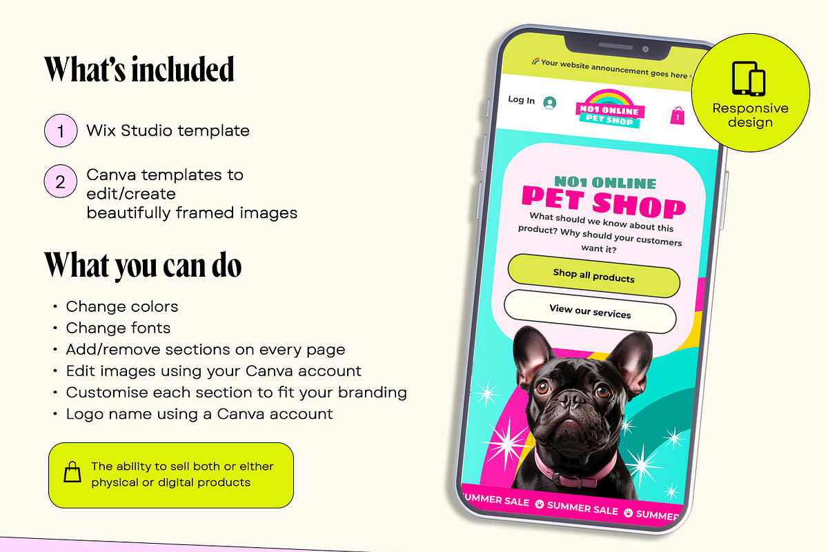Wix Pet Shop Website Template, a Wix Template by Template Twist Shop (Photo 4 of 10)
