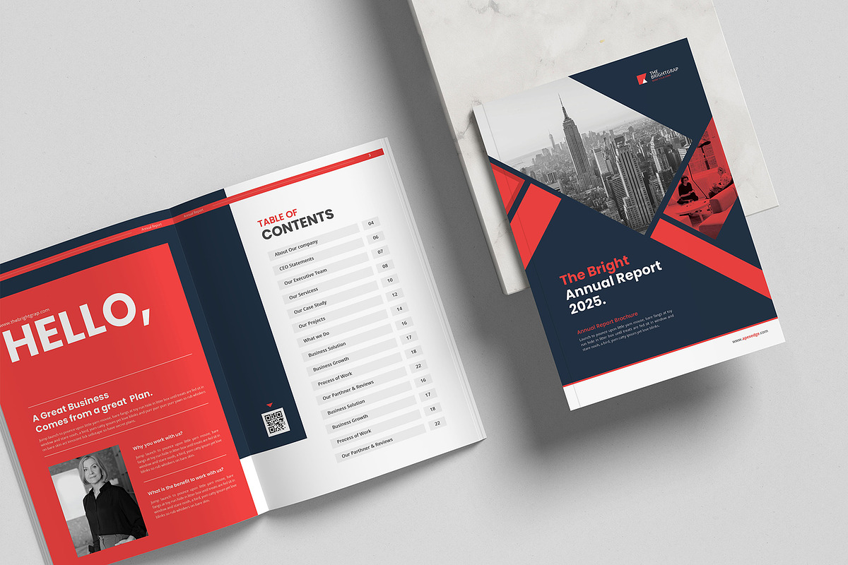 36-page Annual Report Brochure Word, a Magazine Template by TheBrightGrap (Photo 1 of 6)