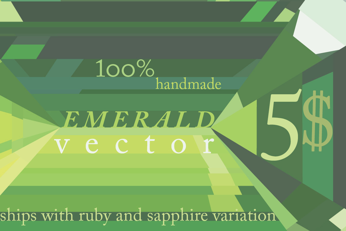 Emerald vector (& sapphire and ruby), an Illustration by Shirakawa Maya (Photo 1 of 2)