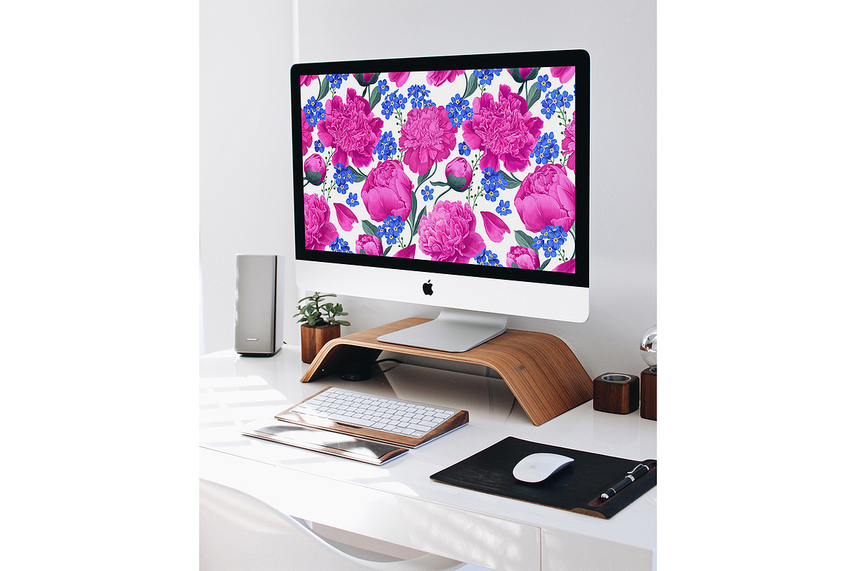 Pattern Peonies Forget-Me-Not, a Pattern Graphic by MarynaPetrovska (Photo 11 of 12)