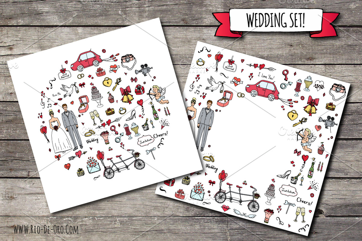 60+ Hand drawn Wedding Elements!, a Decorative Illustration by Natasha-Pankina.com (Photo 2 of 2)