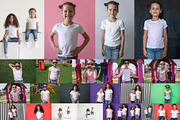 100 Kid's T-Shirt Mock-Up 2018 #22, a Shirt Mockup by Freeman Studio (Thumbnail 8 of 107)