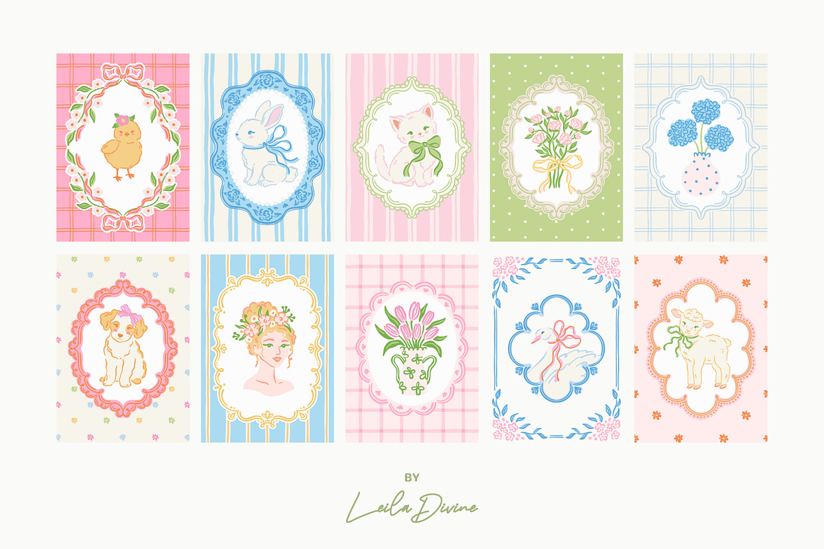 Spring Charm Clipart & Patterns, an Object Graphic by Leila Divine (Photo 11 of 17)