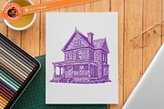 9 Haunted House Stamp Brushes, a Brush Add-On by vectstudio (Thumbnail 6 of 10)