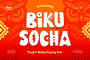 Biku Socha - display font, a Handwritten Font by Aksapix Studio (Thumbnail 1 of 8)
