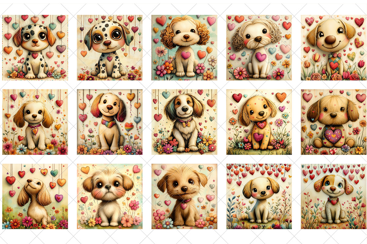 In Love With Dogs Clipart, an Illustration by SinaCreation (Photo 3 of 7)