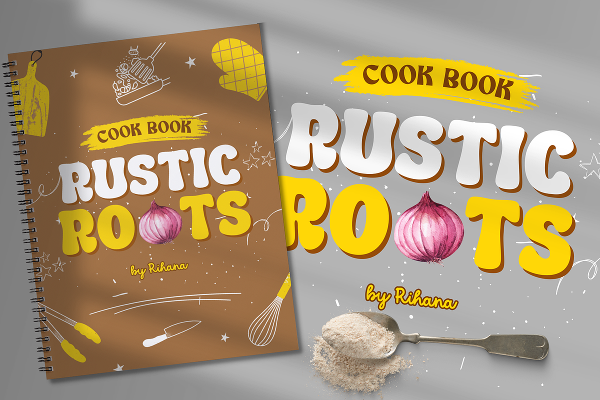 Retro Blendy - Retro Display Font, a Font by Sronstudio (Photo 8 of 12)