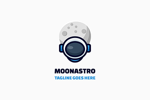 Moonastro Simple Mascot Logo, a Branding & Logo Template by Artnivora.Std