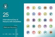 25 Disability Inclusion Icons, a Solid Icon by IconBunny (Thumbnail 1 of 2)