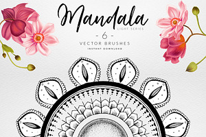 6 Mandala Illustrator Brushes
