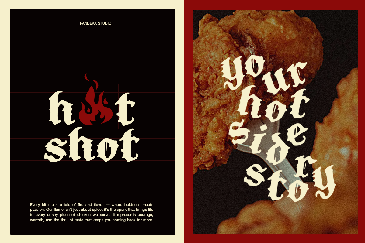 Goreka - Food Branding Font, a Blackletter Font by Pandeka Studio (Photo 2 of 9)