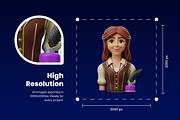 3D Character (Professions) Icon Set, a Characters & Person 3D Model by Flat Icons (Thumbnail 4 of 8)