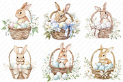 Watercolor Easter Bunny Clipart, an Illustration by Watercolor design (Thumbnail 3 of 11)