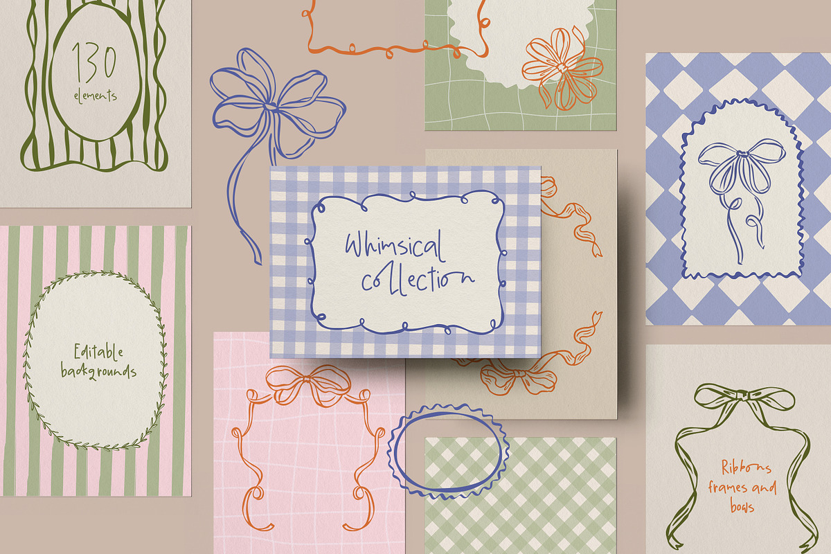 Whimsical Frames and Bows Part 2, an Object Graphic by DesignThatMatters (Photo 1 of 9)