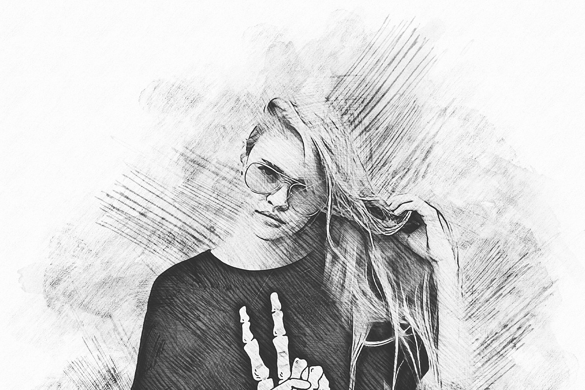 Modern Pencil Sketch PS Action, an Action Add-On by MRI STUDIO (Photo 31 of 31)