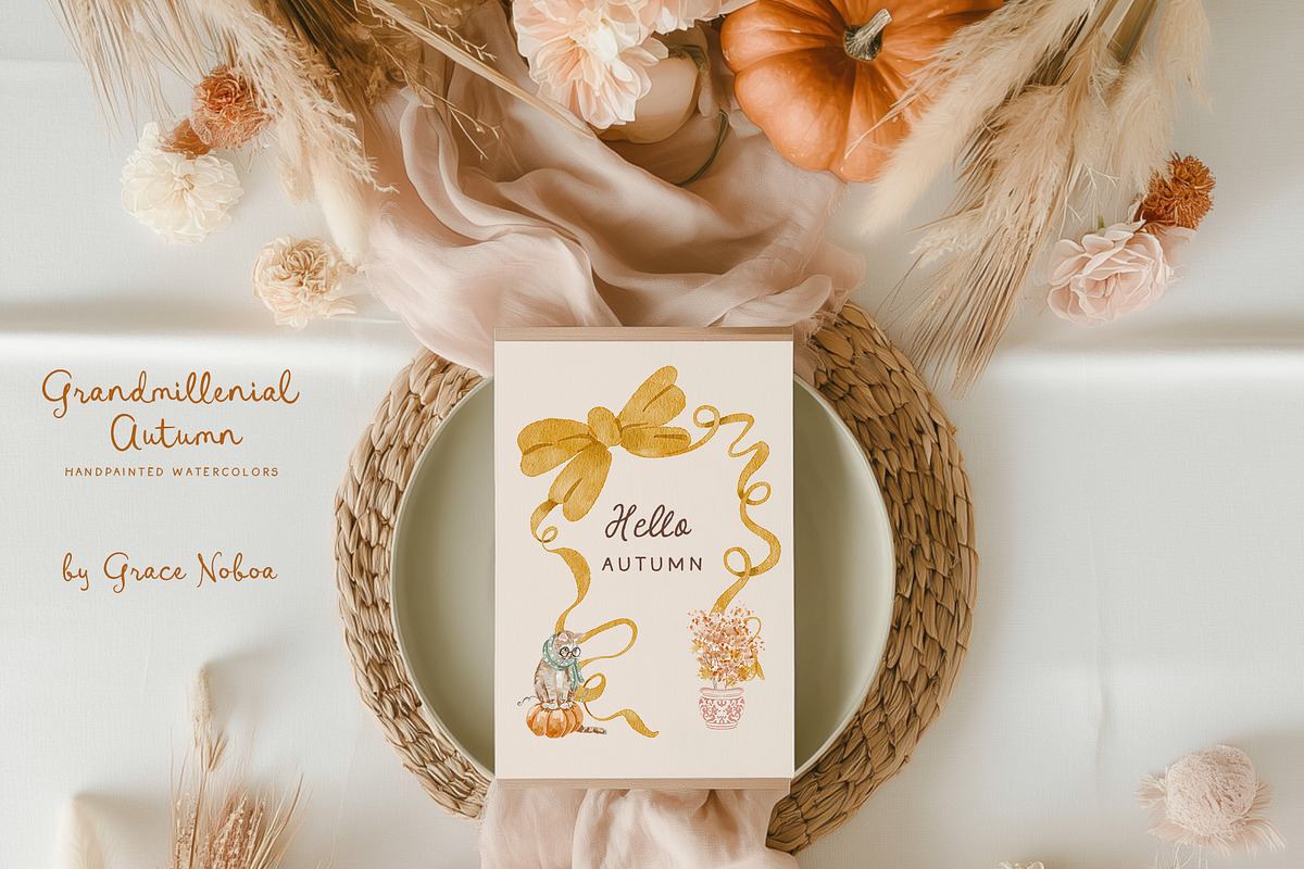 Grandmillenial thanksgiving autumn, an Object Graphic by Grace Noboa Illustrations (Photo 14 of 20)