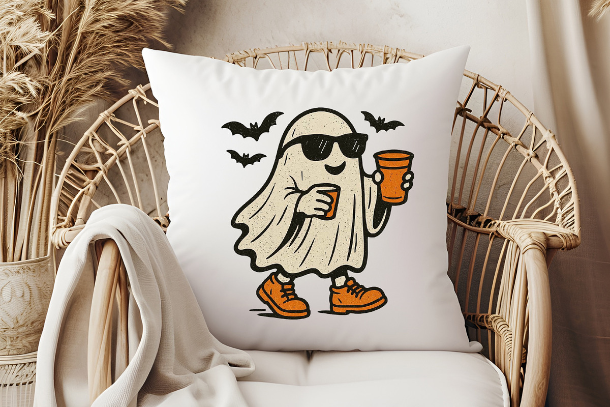 Cute Halloween Coffee Ghost Png, an Illustration by Libby Wishes (Photo 2 of 5)