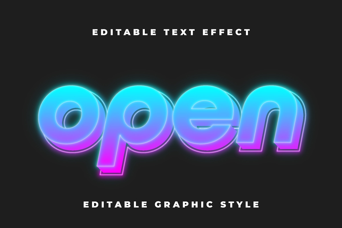 Neon Gradient Text Effect