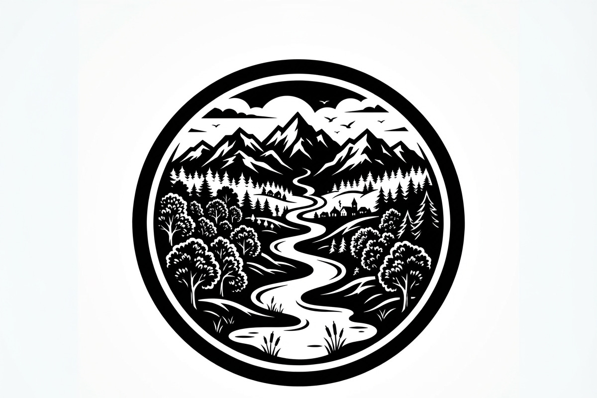 60 Eco Globe Landscape Silhouette, a Technology Illustration by Amazin_art (Photo 25 of 29)