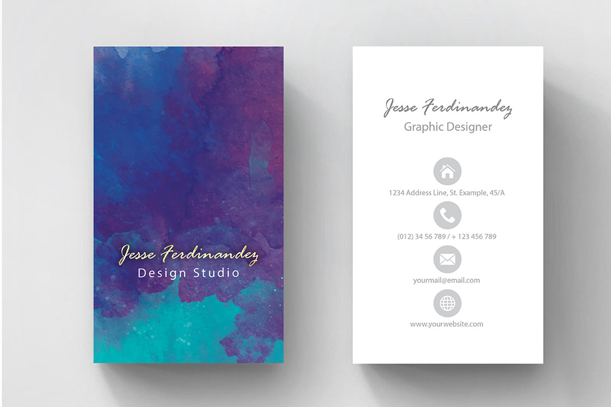 Artistic Business Card Template-011, a Business Card Template by M6 Gallery (Photo 2 of 5)