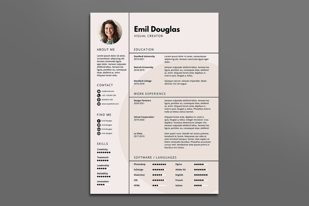 Soft Elegant Resume / CV Template, a Resume Template by velvetmade.designs (Photo 2 of 5)