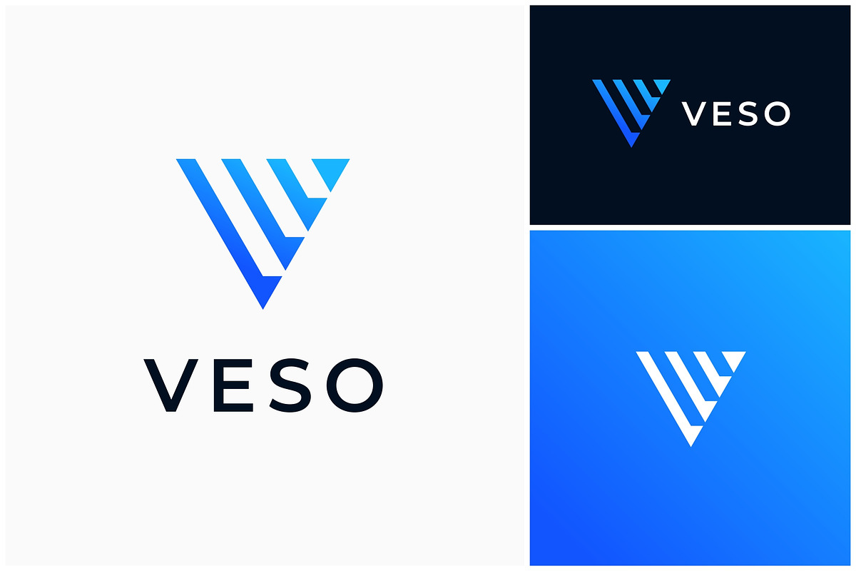 Letter V Geometric Modern Logo, a Branding & Logo Template by sore.studios