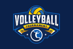 Volleyball logo icon design