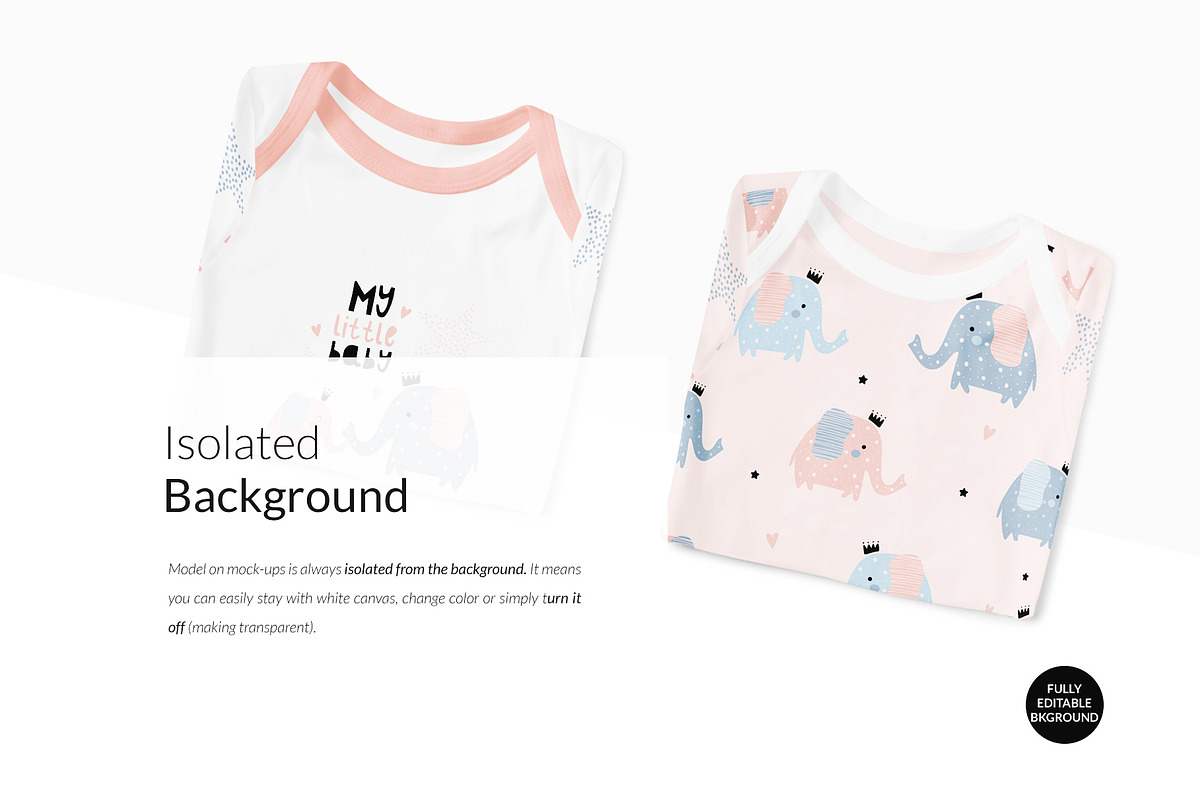 20x Baby Onesies BUNDLE Mock-up Sets, a Books & Magazine Mockup by BlackMocca (Photo 21 of 28)