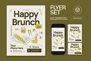 Happy Brunch Flyer, a Flyer Template by graphicook