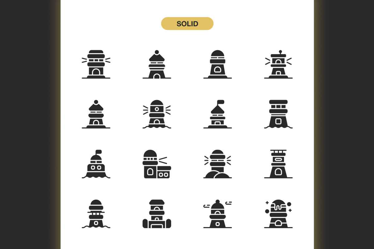 Lighthouse Icons, an Icon by Spacepixel Creative