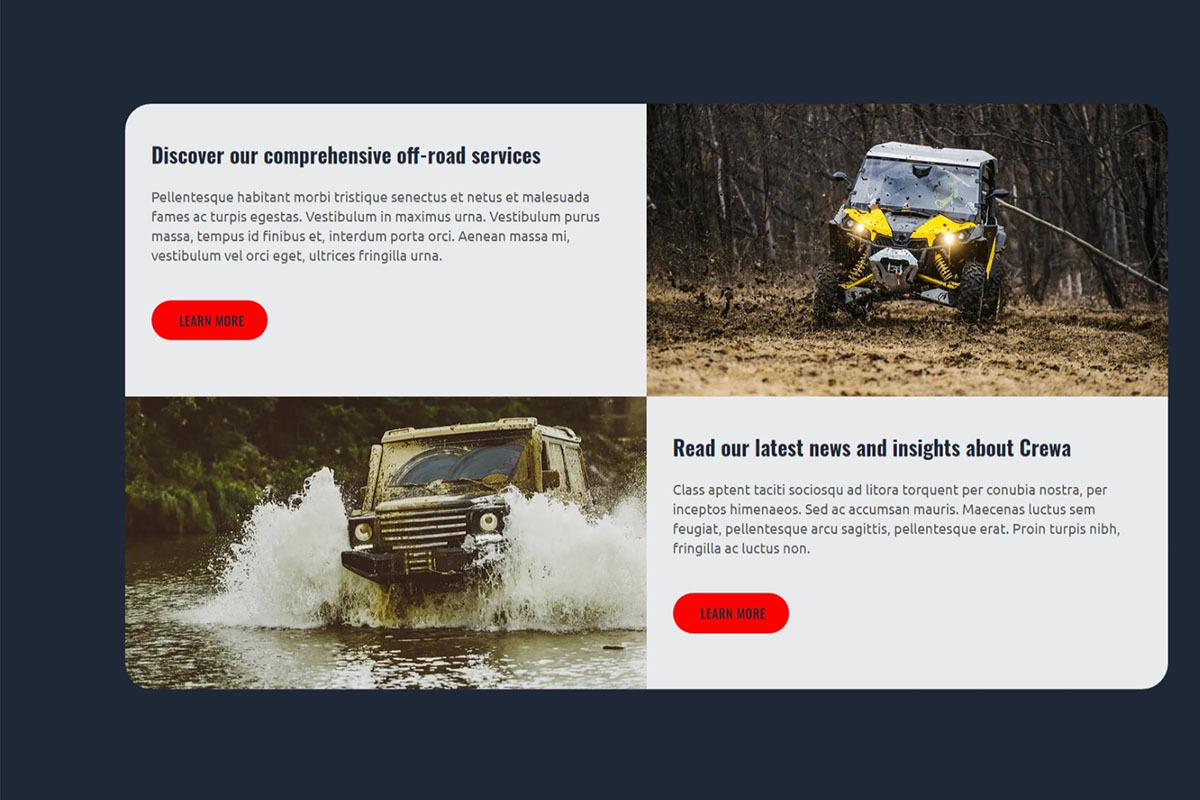 Crewa Wix Automotive Template, a Wix Template by Chamindu Dilshan (Photo 2 of 4)