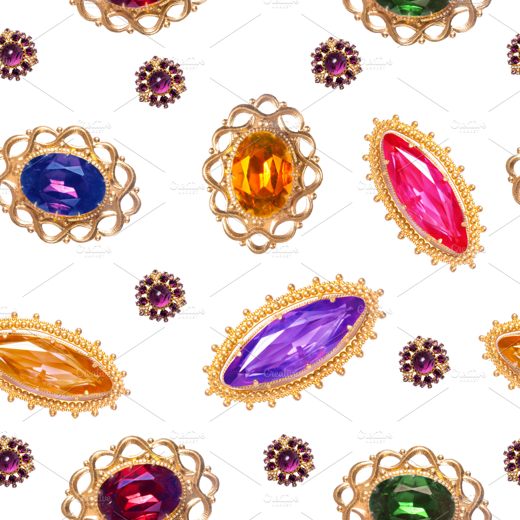 Vintage brooches seamless pattern stock photo containing antique and vintage, a School & Education Photo by MDBildes
