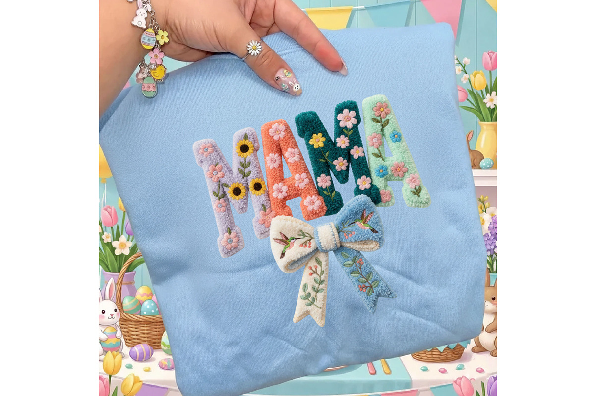 Floral Mama Png Latch Hook Yarn Mama, an Illustration by Designking (Photo 2 of 6)