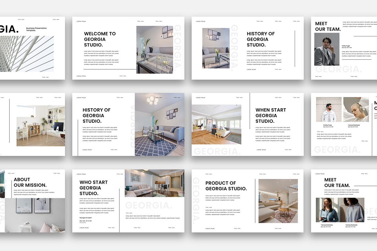GEORGIA - PowerPoint Template, a Presentation Template by kreatifreya