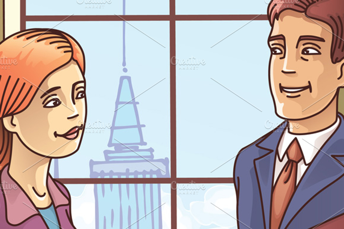 Businesspeople are Shaking the Hands, a Work Illustration by LEKS illustrations (Photo 2 of 2)