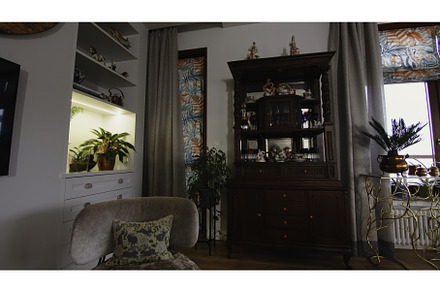 Stylish interior of apartment in, a Person Photo by Media Whale Stock