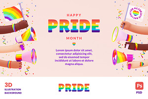 Happy Pride Festive Flyer Background